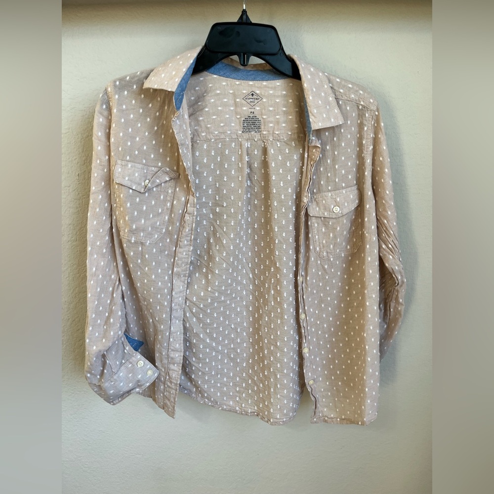 Light pink/tan long sleeve shirt. Never worn